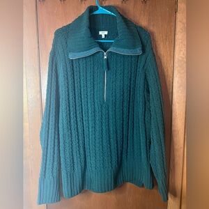 Aerie cable car quarter zip sweater
